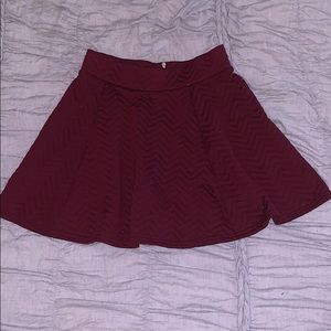 Burgundy Red / Plum Forever 21 Skirt